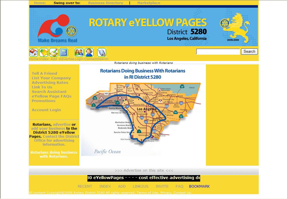 District 5280 eyellow Pages The eyellow Pages is a FREE online membership database for