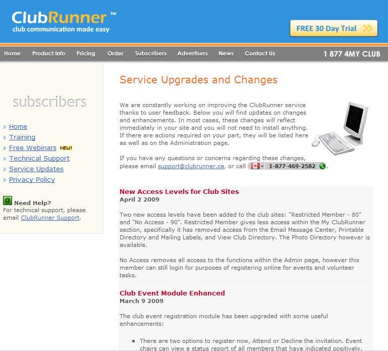 Resources: Service Upgrades and Changes On this page users will find dozens and