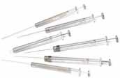 Syringes GENERAL CATALOGUE 007/08 Microlitre syringes, 700 series With fixed needle. Needle length.