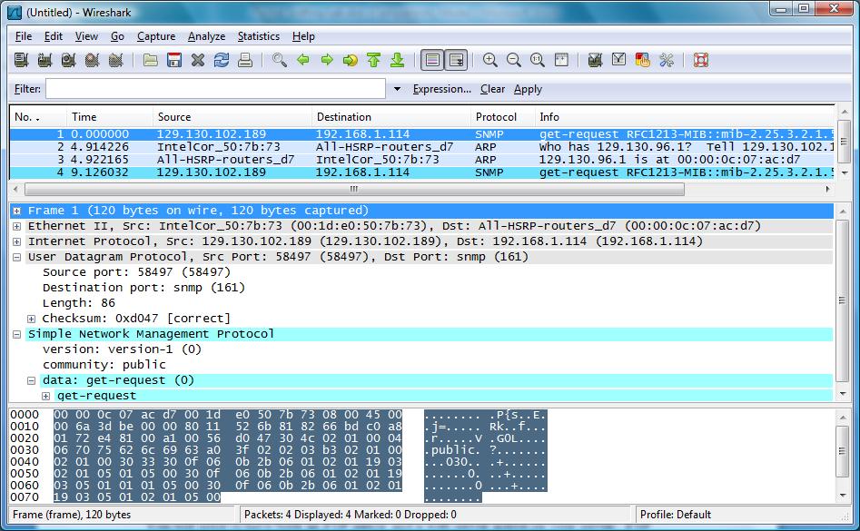 called the packet pane, shows the hexadecimal details of the selected packet and will highlight its (selected) fields.