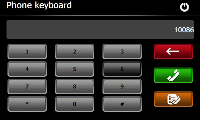 2 Make Calls Tap on the Bluetooth interface to enter the keypad interface as follows.