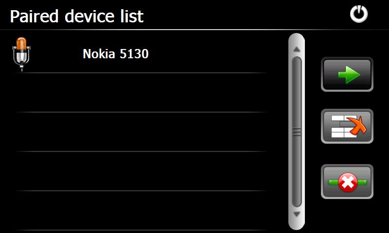 8.7 Paired Device List Tap the icon to enter into the Paired Device List interface as follows.