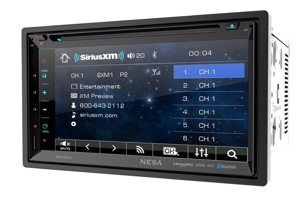 LUXE SERIES DOUBLE DIN SOURCE UNITS + SXM TUNER INTERFACE NSP-652X - Includes Sirius XM Tuner Interface + Standard Features NSP-652 - Standard Features 2-DIN Multimedia Source Unit w/ 6.