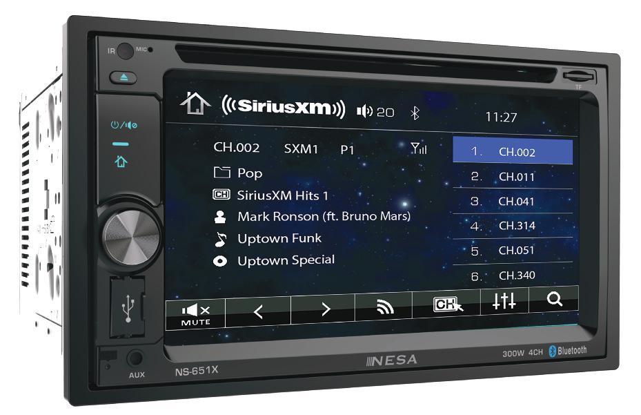 MOBILE HI-DEFINITION SOURCE UNITS NS-651X - Includes Sirius XM Tuner Interface + Standard Features NS-651 - Standard Features 2-DIN Multimedia Source Unit w/ 6.