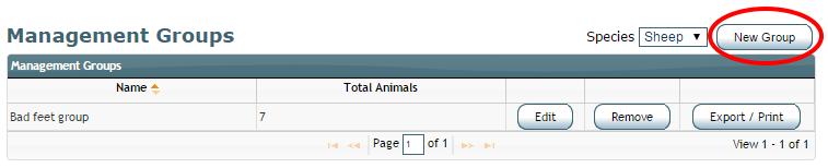 GROUP ANIMALS Animals can be put into management groups. These groups can be used as an alternative to selecting individual animals or batches in certain screens.