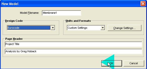 4. MEMBRANE MODEL 1.1. Preprocessing with surface elements Start New Start AxisVM by double-clicking the AxisVM icon in the AxisVM folder, found on the Desktop, or in the Start, Programs Menu.