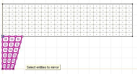 Mirror Create the other pillar by mirroring the first one with respect to the center of structure (X=6). Click the Mirror Icon.