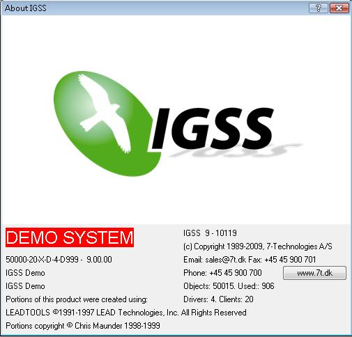 For example, the IGSS FREE50 license includes 65 objects. Click here to read more about Objects in IGSS.