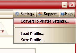 Convert to PDF Printing Preferences The Printing Preferences dialog can be shown by selecting Settings - Convert to Printer Settings from the Settings caption button in the Convert to PDF application.