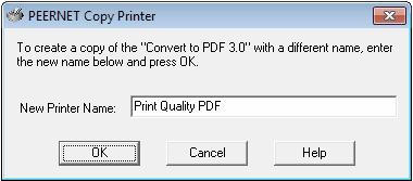 Creating Copies of the Printer You can add more than one copy of the Convert to PDF printer into your Printers folder.