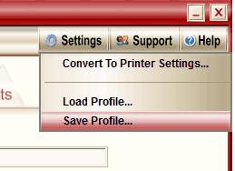 5. Create the Profile Click the Settings button in the upper right