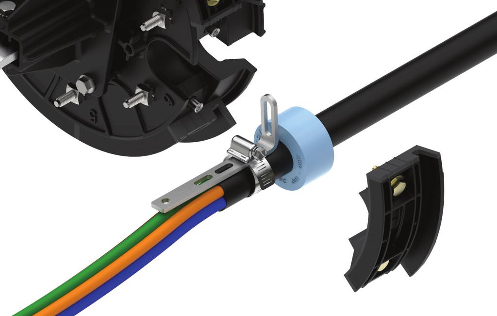 The cable take-up ability of the COYOTE silicone grommets, paired with the chemically bonded hard and soft