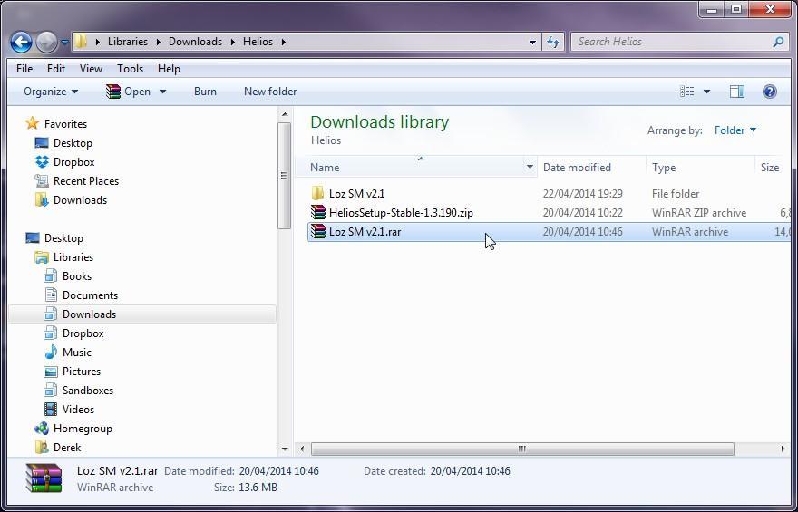 Extract the RAR file (Figure 18). Note that you will need to install WinRAR to do this (if it's not already on your system). The extracted contents are shown in Figure 19.