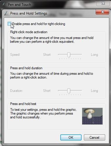 Uncheck Enable press and hold for right-clicking (Figure 46). Note that this is the last required change.