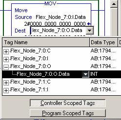 12. Repeat the same procedure for the Destination except browse for the tag called Flex_Node_7:0:O.Data. 13.
