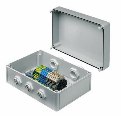 Distribution unit RST compact distributor RST multi distributor Distribution box Equip as needed with M 25 appliance connectors 2 to 5 pole 1 input; 3 outputs pre-wired with
