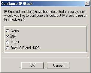 Select Options Configure IP Stack from the top