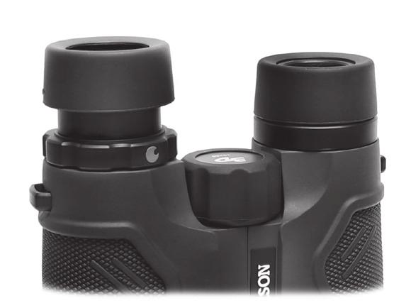 Twist-Up Eyecups Your Carson 3D binocular features twist-up eyecups designed to exclude extraneous light.