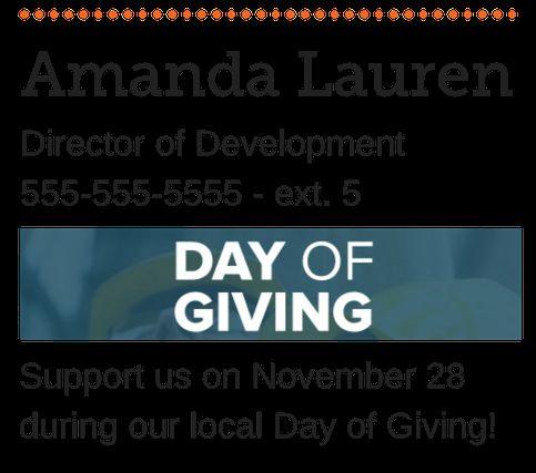 date and time Add the Giving Day logo to increase your brand