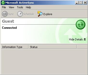 Installing Trend Micro Mobile Security ActiveSync displays the word "Guest", as shown in Figure 2-2, when