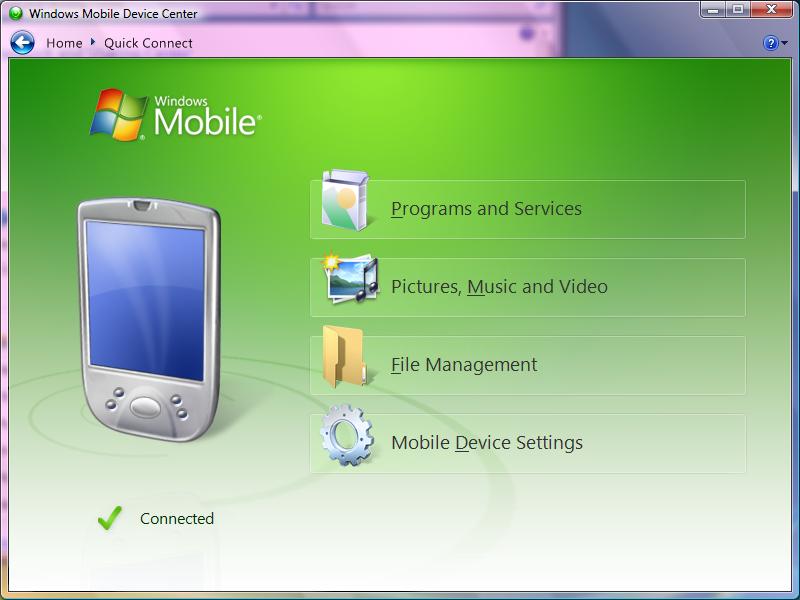 Microsoft ActiveSync and Sync Center with device connected as a guest Installing Trend Micro Mobile