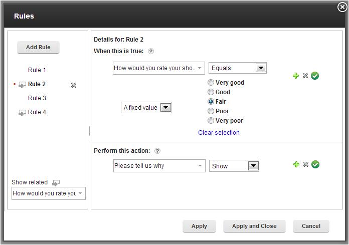 Improved rules experience and capabilities Directly access the rules dialog by