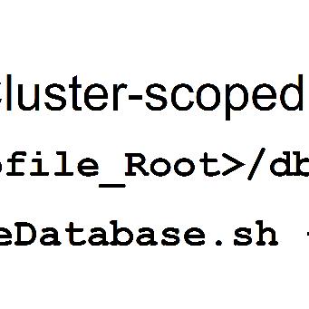 sh -DBAlias DSNX -RunSQL 12 Create Cluster-scoped database tables