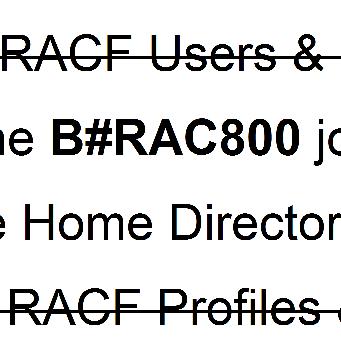 & Permissions (Replaced with B#RAC800) BBODCFS Create zfs BBODHFSA