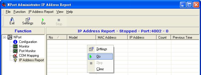 as the NPort s Auto report to UDP port setting.