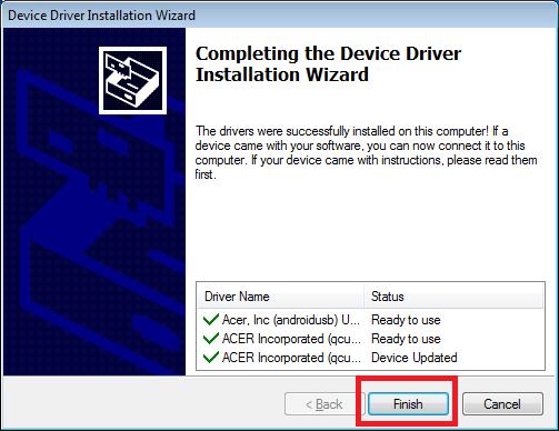 As device driver is installed successfully, above