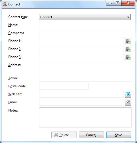 Address books and contacts The Address book window is accessed from the Address book item on the main menu or tray menu icon. It provides access to a company-shared address book.