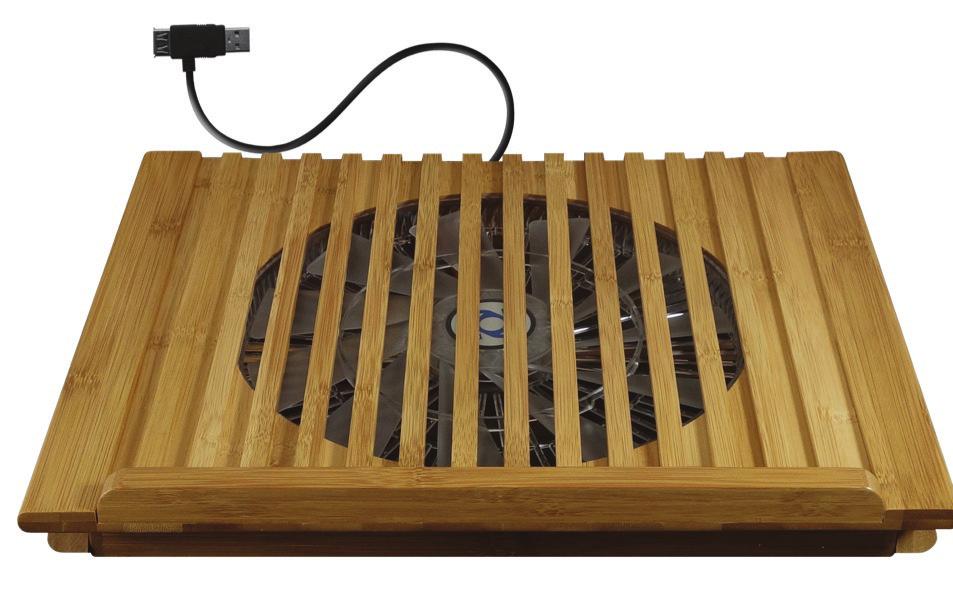 5 dba) for maximum heat dissipation Organic and eco-friendly bamboo material for a greener living lifestyle* Powered from your laptop's USB-A port (no additional power