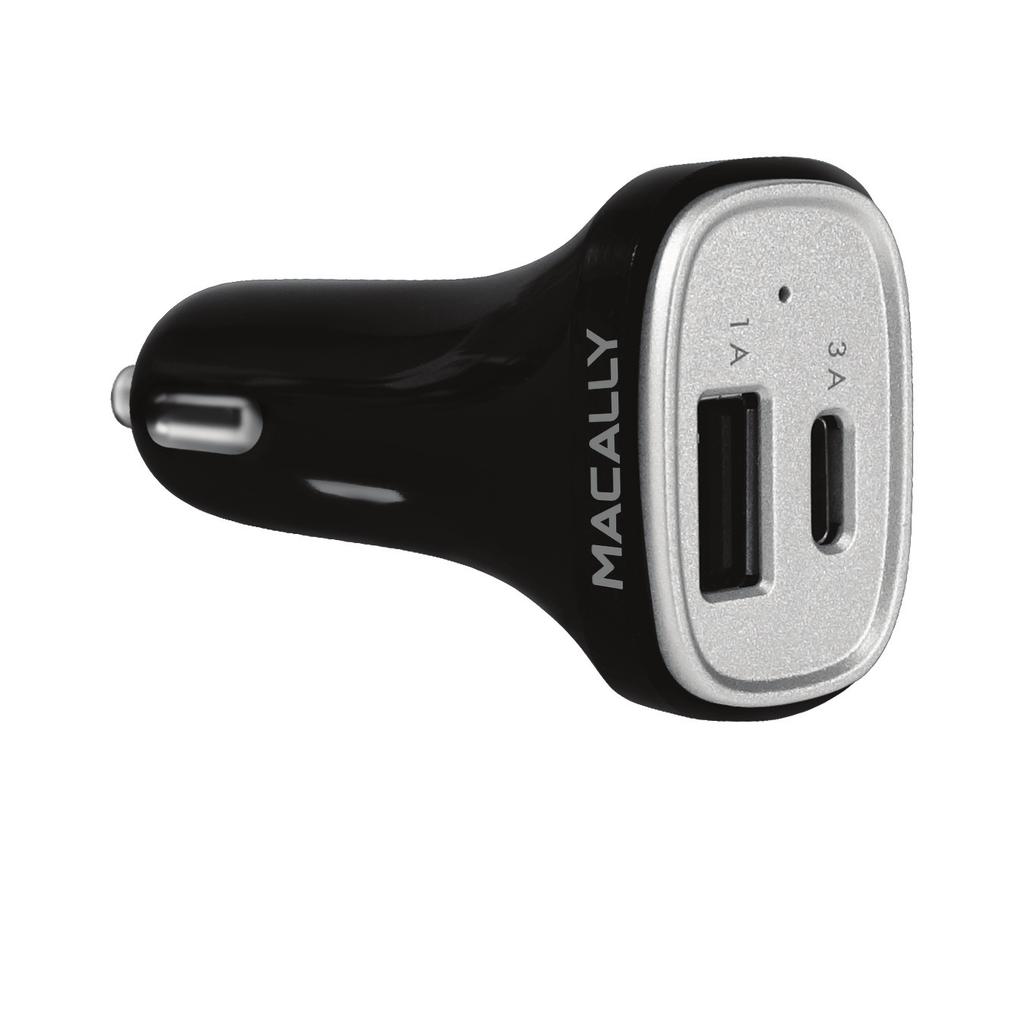 20W USB-C/USB-A Car Charger Two USB ports to charge