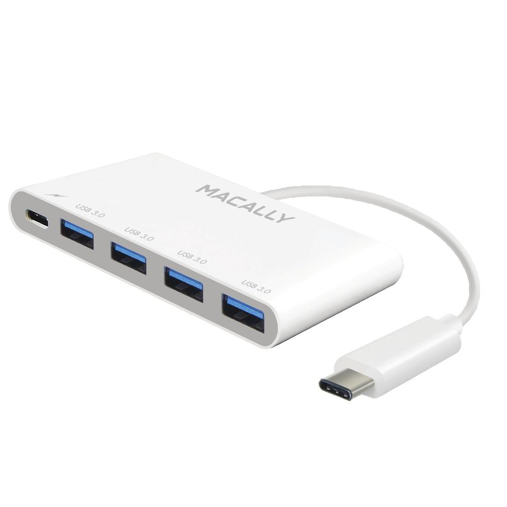 USB-C to USB-A hub with USB-C charging port 4 USB A ports to connect your existing USB devices, like your keyboard, mouse, HDD,