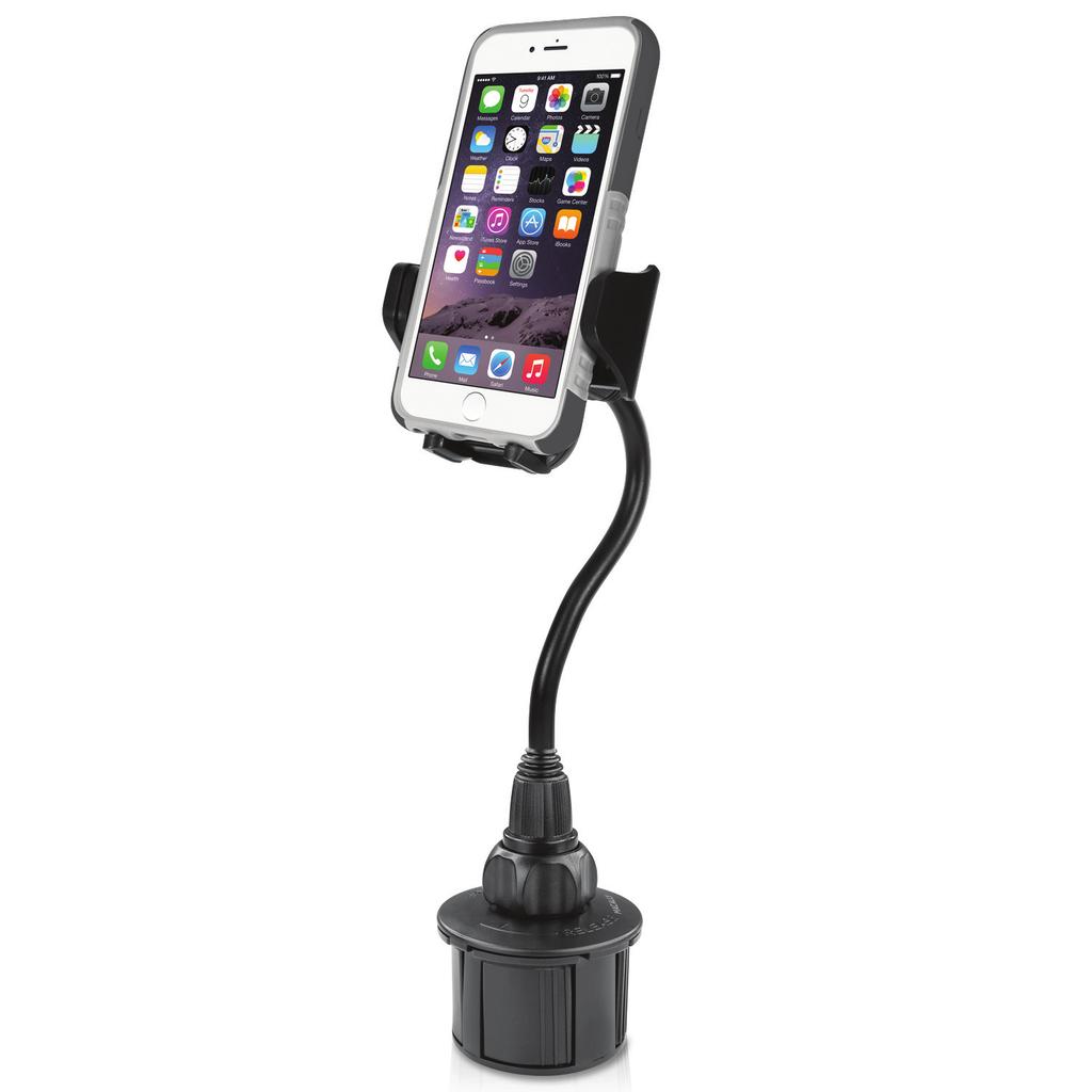 8 Super-long Adjustable Cup Holder Mount Adjustable grip fits iphone, smartphone and mobile phone between 44 mm (1.77 inches) and 105 mm (4.