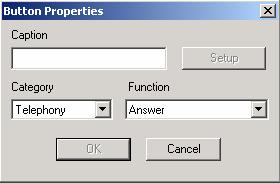 Define the Properties of a New Button: 1 Right-click an empty button and select Properties from the pop-up menu. The Button Properties dialog box opens, as shown in Figure 8.