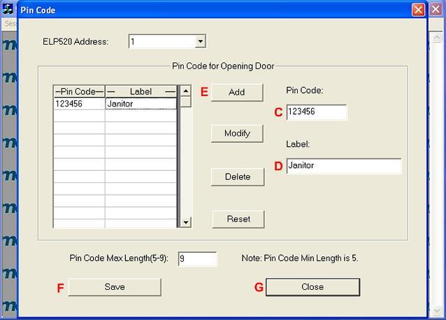 CV-TAC400 Installation Guide 120 A. Configuring PIN Codes To configure the PIN codes follow the steps below: i. Adding a New PIN Code a. Select the View/Edit Data Records Menu.