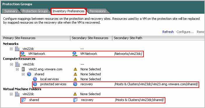 Setup Workflow Protection Site (continued) Using the Inventory Preferences Mapper,