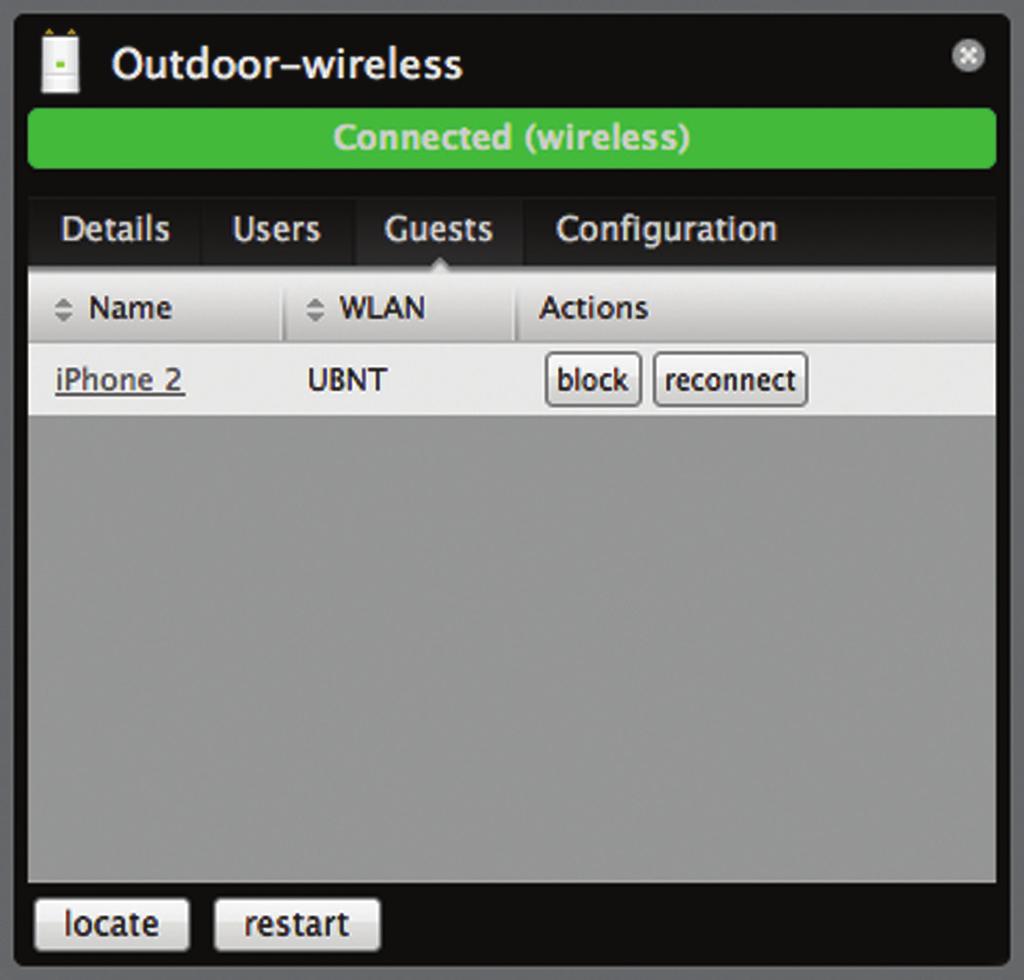 Guests Configuration Chapter 10: Access Point Details Allows you to change device configuration settings. Click the Apply button to commit any changes.