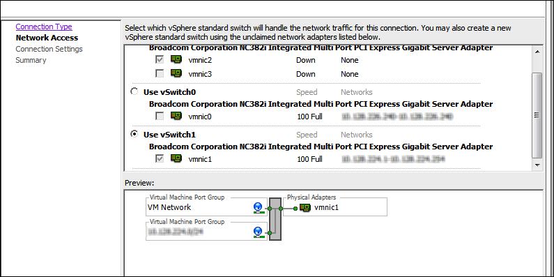 Adding Equinox H.323 Edge in Equinox Management 7. In Network Access, select the vswitch corresponding to the second NIC of the host server, and click Next. 8.