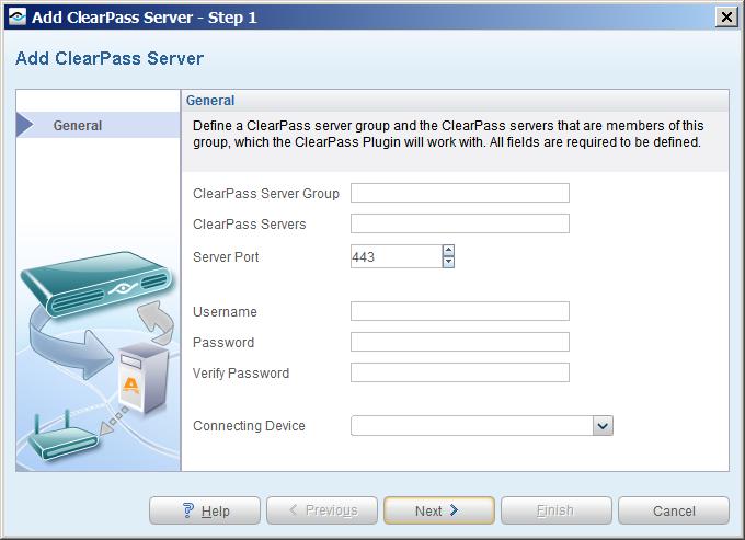 a. In the ClearPass Server Group field, enter the name of the ClearPass server group that receives assignment of the servers defined in the ClearPass Servers field. b.