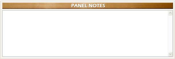 Section 5: Panel Checklist The Panel Checklist allows you to keep track of each item you may