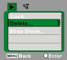 4 File operation: In playback mode, press the MENU key to enter into the menu to lock,