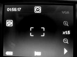 Video resolution: Current HD video quality (FHD - 1920x1080p25fps, HD -1280x720p/30fps, or VGA - 640x480p30fps) Car mode icon: Indicates camera is in Car mode Loop recording mode: select loop record