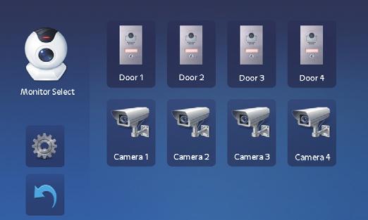 1. 3. During talking state, Press UNLOCK Button or touch icon to open the door for the visitor.(if two locks are connected to door camera,touch unlock 2nd icon to release the second lock ) 2. 4.