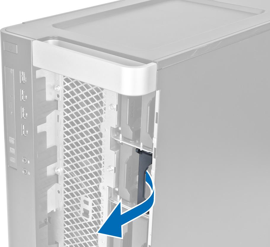 5. If a second hard drive is installed, Pull the clasp of the second