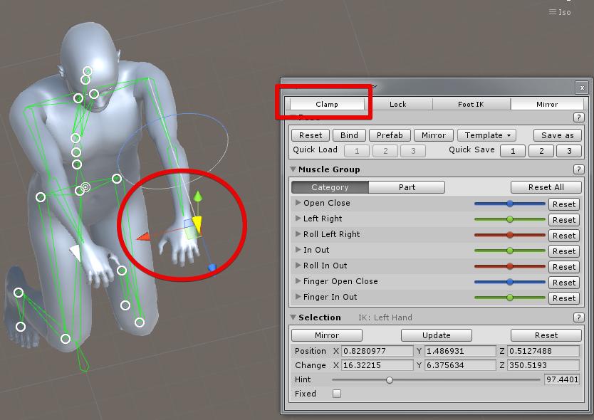 Animator IK In Humanoid you can use IK using the function of Animator.