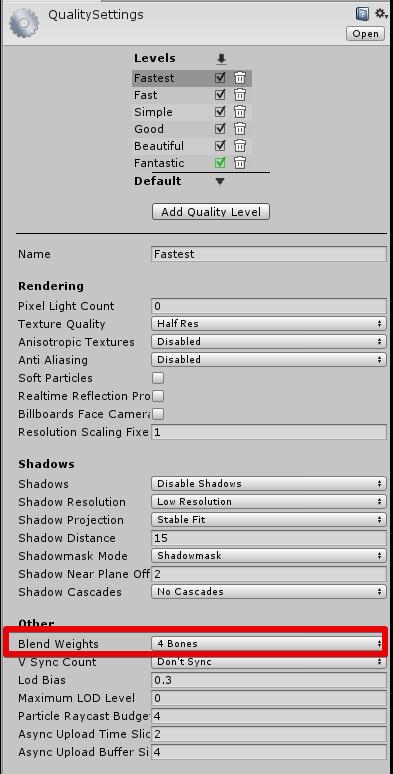 Confirm QualitySettings In a poor environment, the editing speed of the editor is greatly affected, so change the setting if it