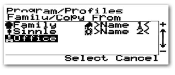 from profile to profile: you cannot copy settings within a profile using this option.