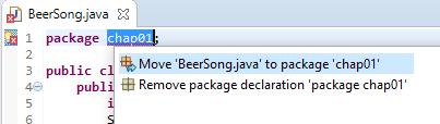 If you expand the src folder, you see that both files appear under default package. It is possible that errors occur: The first line of a.java file may contain a package-definition.